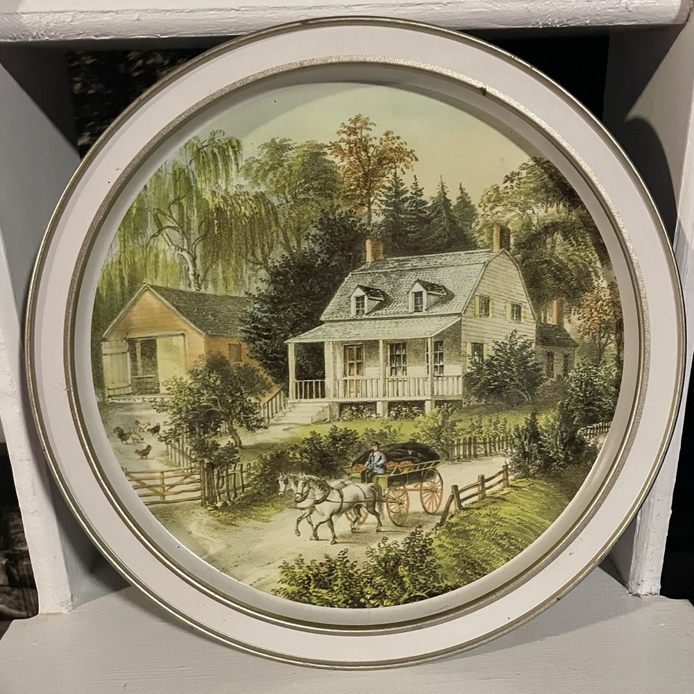 Collectors Plate Currier and Ives The American Homestead Summer Beverages Food